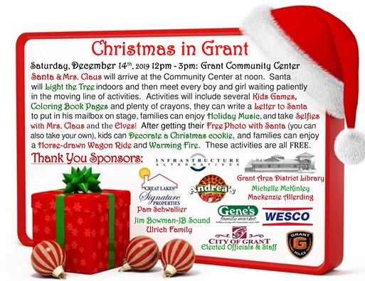 Our event is Saturday, December 14th from noon-3pm